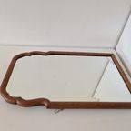 Antieke Spiegel Facet Geslepen Rand Wandspiegel Houten thumbnail 5