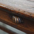 Prachtige En Uniek Grote Antieke Engelse Eikenhouten Eettafel Uit Begin 19e Eeuw thumbnail 16