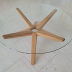 Stern, Deens Design Salontafel, Massief Eikenhout Glas thumbnail 2