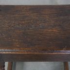 Zeer Mooie En Originele 16E Eeuwse Engelse Eikenhouten Joint Stool/Kruk Met Een Prachtig Patina thumbnail 7