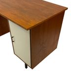 Vintage Bureau Desk Jaren 60 Teak Fineer Werkplek thumbnail 16