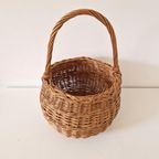 50's Rotan Vintage Mand Picknickmand Hengselmand Mand Mandje thumbnail 5