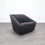 Postmodern Leather Armchair On Wheels By Cor thumbnail 6