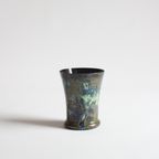 Vintage Iridised Blue Cobalt Glass Vase thumbnail 3