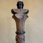 19e Eeuwse Essenhouten Lampenvoet Frans thumbnail 14