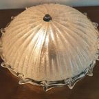 Vintage Ijsglas Plafondlamp Plaffoniere Wandlamp thumbnail 3