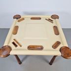 Valenti Noten Hout Kalfs Leren Speeltafel Bridgetafel 4 Pers thumbnail 10