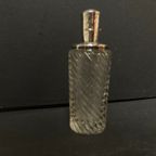 Antieke Parfumfles Met Zilveren Dop En Kraag, thumbnail 7