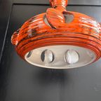 Vintage Hanglamp, West Duitse Lavalamp, Oranje Keramiek, Mid Century thumbnail 9