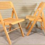 Set Van 2 Vintage Houten Klapstoelen, Ikea thumbnail 3