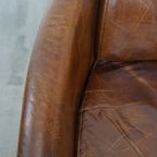 Set Van 2 Unieke En Comfortabele Bruine Rundleren Aviator Design Fauteuils/ Armchairs thumbnail 8