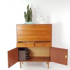 Vintage Fins Kastje Teak Fineer Secretaire thumbnail 6
