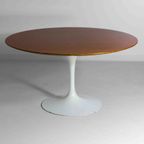 Zeldzame Houten Vintage Mid-Century Tulip Tafel Van Eero Saarinen Voor Knoll thumbnail 2