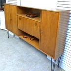 Mooie Vintage Highboard Midcentury Retro Buffet Wandkast thumbnail 8