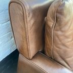 Strakke Leren Fauteuil In Nette Staat, Art Deco Stijl,75 Cm Hoog Achterkant thumbnail 20