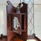 Vintage Hoekkastje, Kastje Met Rond Ovale Spiegel thumbnail 8