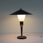 Oude Deense Bureaulamp In Metaal, Hout En Glas - Lyfa - Denemarken Jaren 50 - thumbnail 7