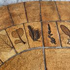 Unique Brutalist Stone Coffee Table With Leaf Design thumbnail 7