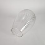 Glasfabriek Leerdam - A.D. Copier - Ribbelvaas - Druppelvormig - Helder Glas - 1953 thumbnail 4
