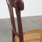 Originele Vintage Thonet Design Bistro Stoel Met Gematte Zitting thumbnail 14