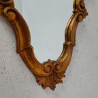 Vintage Hollywood Regency Goudkleurige Barok Rococo Spiegel Kuifspiegel 6 thumbnail 13