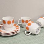 Retro Vintage Ontbijtservies Oranje (4 Persoons) thumbnail 9