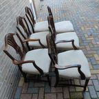 Antique George Hepplewhite Chairs Van 6 Stoelen Set thumbnail 7