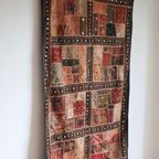 Large Vintage Banjara Patchwork Tapestry, India, Wall Carpet thumbnail 3