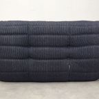 Ligne Roset Togo Set - 1 - 2 Seater & Ottoman - Pinstripe Fabric thumbnail 16