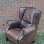 Oor-Fauteuil Zware Kwaliteit Leer thumbnail 4