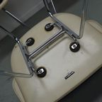 Set Of Three Parchment Fiberglass Dax Armchairs Eames For Herman Miller / Vitra thumbnail 6