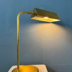 Mid Century Messing Bureaulamp - Tafellamp In Bauhaus-Stijl - Gouden Lamp thumbnail 4