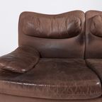 Vintage Aniline Leather 2-Seats Sofa From 1970’S thumbnail 9