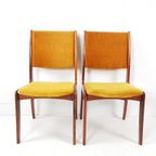 Vintage Deense Stoelen | 6 Oker Gele Stoelen Teak Danish thumbnail 4