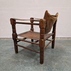 Antieke / Vintage Safari Chair Stoel Fauteuil Brutalist thumbnail 7