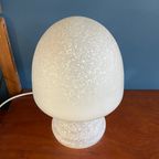 Hb Glas Mushroomlamp Gespikkeld Wit , Mat / Satijn Jaren 60-70 Design Glazen Lamp thumbnail 4