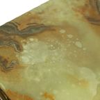 Set Van 3 Nesttafels Onyx Marmer Messing Hollywood Regency thumbnail 9