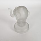 Paperweight Glas - Olifant - Gesatineerd Glas - 70S thumbnail 2