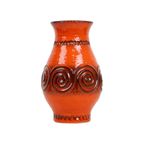 Vintage Oranje Vaas Jasba West Germany Aardewerk Retro 322 11-28 thumbnail 7