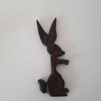 * Vintage Wandhanger Konijn Geen Wandvogel thumbnail 3