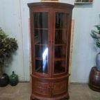 Klassieke ¼ Ronde Hoek Vitrine, Servies Kast thumbnail 3