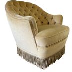 Vintage Fauteuil / Eenzit / Clubzetel Met Franjes thumbnail 13
