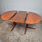 Vintage Uitschuifbare Deense Ronde Eettafel Massief Teak thumbnail 10