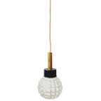 Vintage Glazen Cascade Hanglamp Zwart Goud thumbnail 6