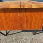 Jaren 60 Design Bureau Met Stalen Onderstel Werktafel thumbnail 6