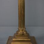 Antieke Franse Goud Kleurige Lamp, Eind 1800 thumbnail 4