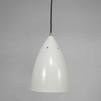 Vintage Hanglamp , Aluminium Kap, Voorzien Van Nieuwe Draad thumbnail 3