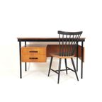 Vintage Teak Houten Bureau | Bureautje 2 Lades thumbnail 2