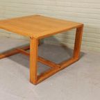Vintage Design Grenen Salontafel, Vierkant thumbnail 3