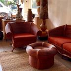 Rotan Bamboe Loungeset Bank Fauteuils Design Vintage thumbnail 4